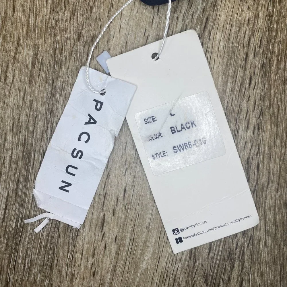 Womens NWT Swim by Lioness Pacsun Black One Piece Swimsuit - L - Picture 11 of 11